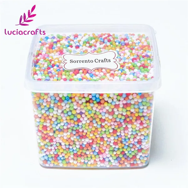 Mixed colors 1 Lucia crafts 1 кор./лот(около 15000 шт.) 2-4 мм Мини пенопластовые шарики для свадьбы/вечерние для художественного оформления ногтей, ручная работа аксессуары Z0201 - Цвет: Mixed colors 1