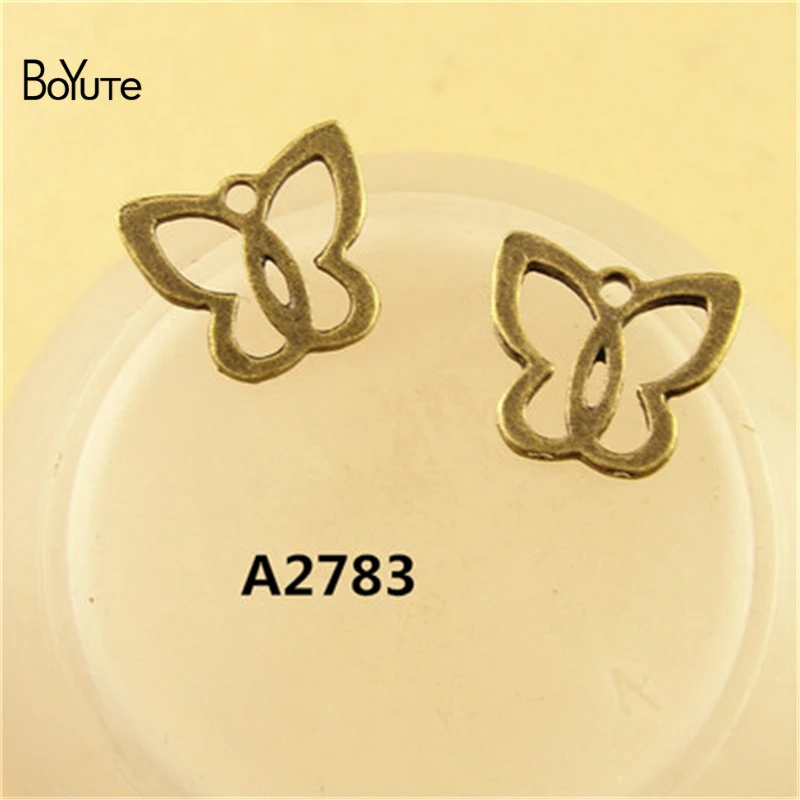 

BoYuTe (200 Pieces/lot)11*13MM Antique Bronze Plated Zinc Alloy Butterfly Charms Pendant Diy Jewelry Findings Components