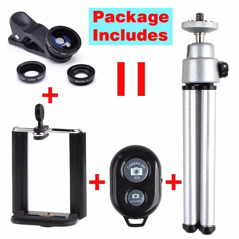 2017 7in1 Camera Lenses Kit With Clips Mini Tripod Wide Angle Macro Fish eye Lens For iphone 4 4s 5 5s 5c SE 6 6s 7 8 Cell Phone|lens for iphone|fish