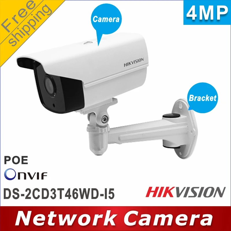 Камера Hikvision 4 МП DS 2CD3T46WD I5 сменная 2CD2T45FWD EXIR Bullet ip камера поддержка P2P|camera network|hikvision