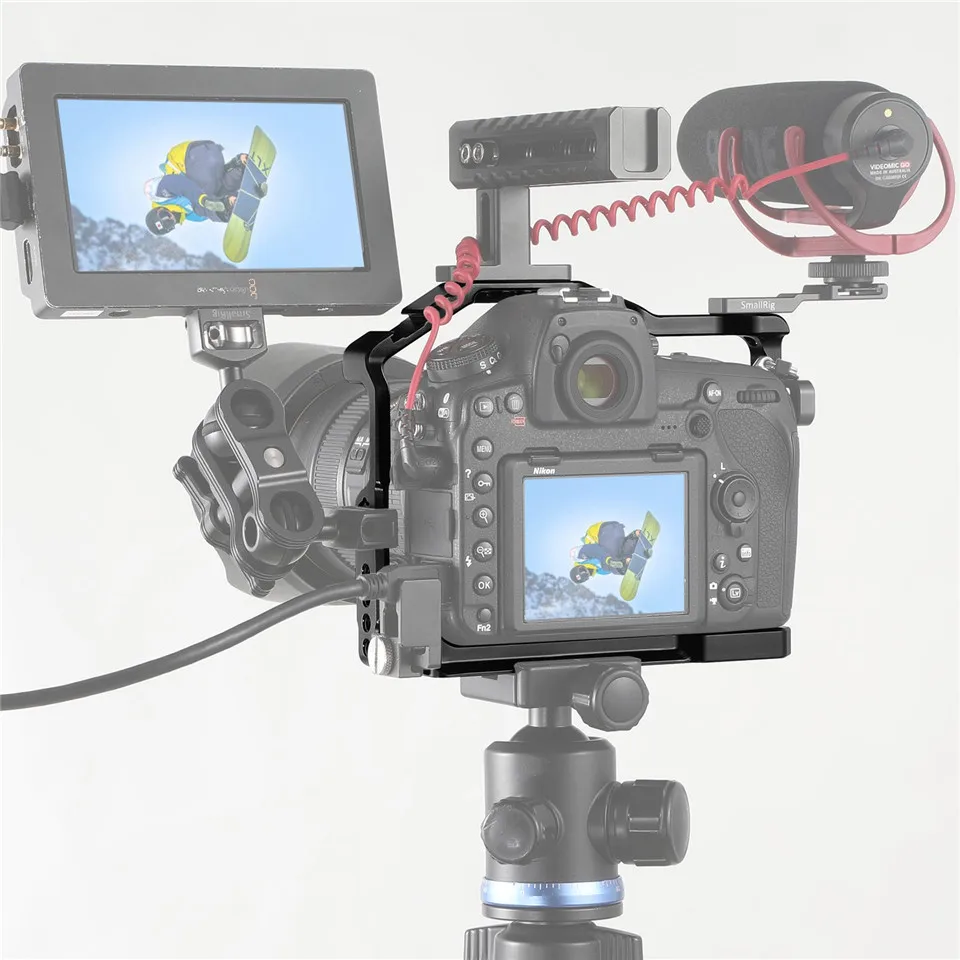 SmallRig для Nikon D850 облегающая клетка со встроенной Arca Swiss QR пластиной и NATO Rail 2129