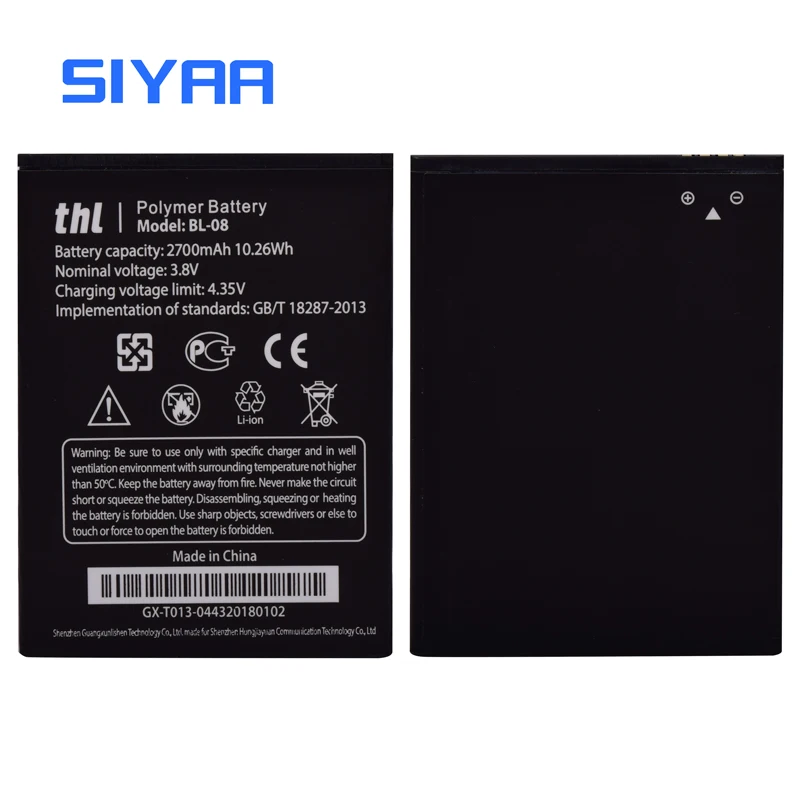 SIYAA оригинальный Батарея BL 08 06 W200 W100 BL08 BL06 для THL 2015A T6S T6 Pro T6C W200S W200C акумуляторная