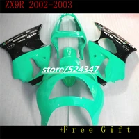 motorcycle fairing kit for kawasaki ninja zx9r 02 03 zx 9r 2002 2003 abs new black fairings set