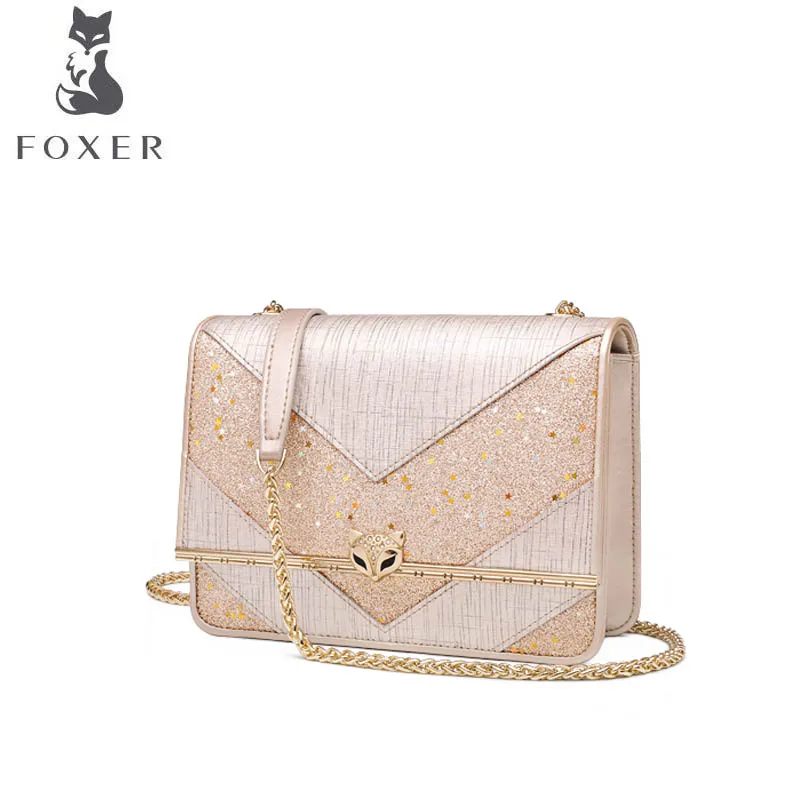FOXER 2019 Новая корейская модная сумка на плечо Повседневная мессенджер цепочке