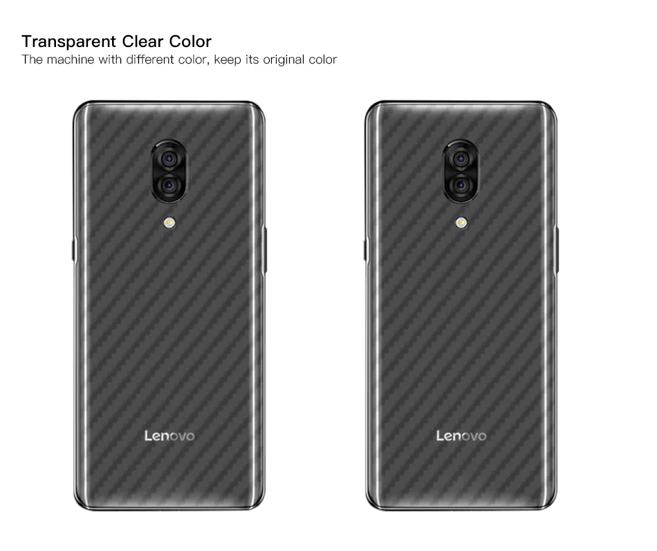 3 шт. для lenovo Z5 Pro/Z5S карбоновая зернистая пленка 3D задняя пленка прозрачная задняя защитная пленка против царапин