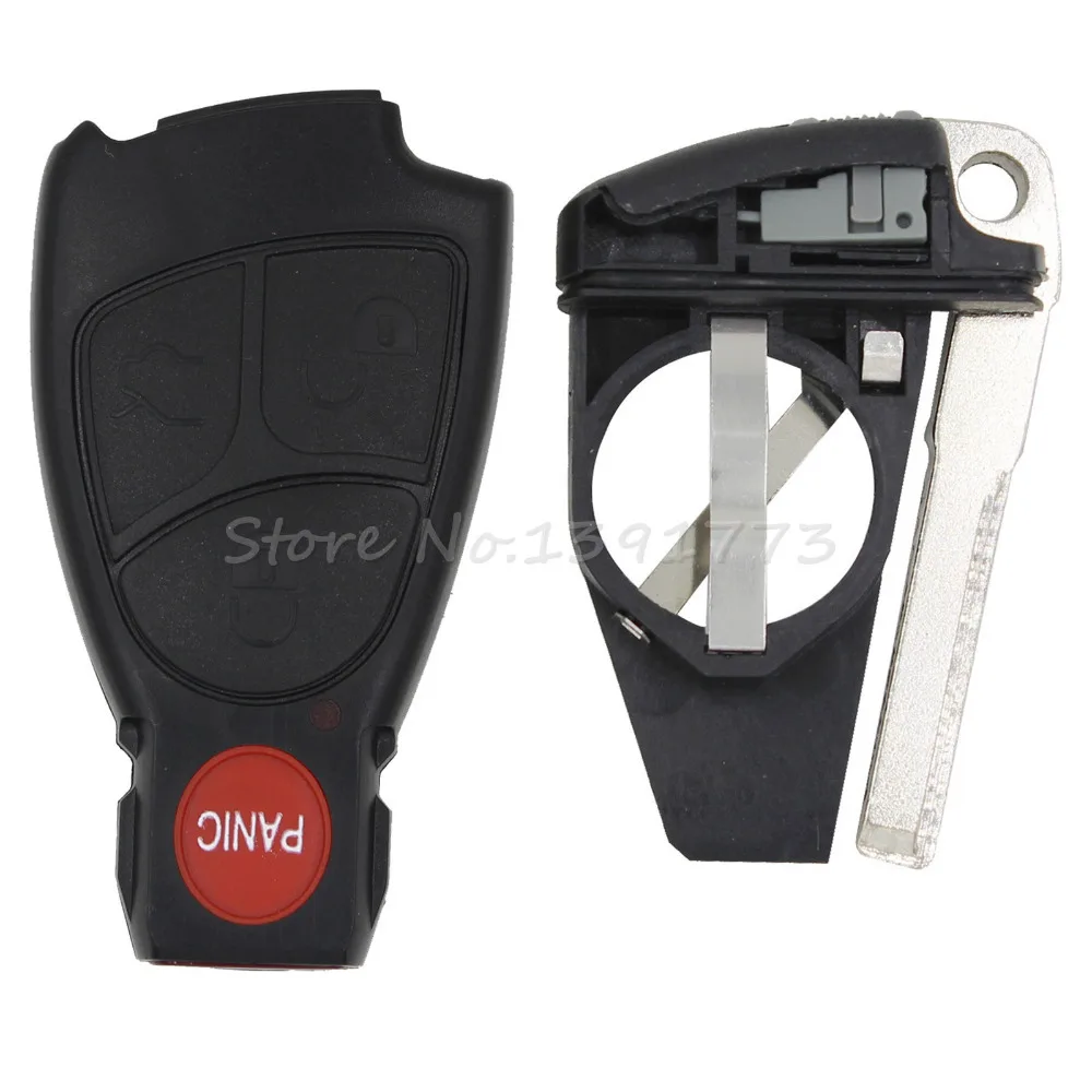 Dandkey 4 Пуговицы 3 + 1 Автозапуск smart key fob случае В виде ракушки с Батарея держатель