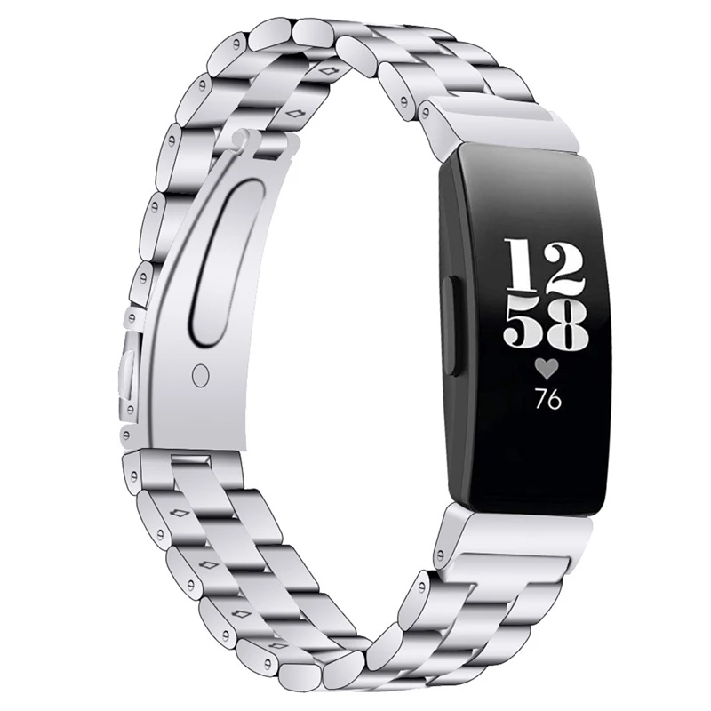 Сменный ремешок из нержавеющей стали для Fitbit Inspire HR& Inspire, роскошный спортивный браслет, Смарт-часы 19Mar29