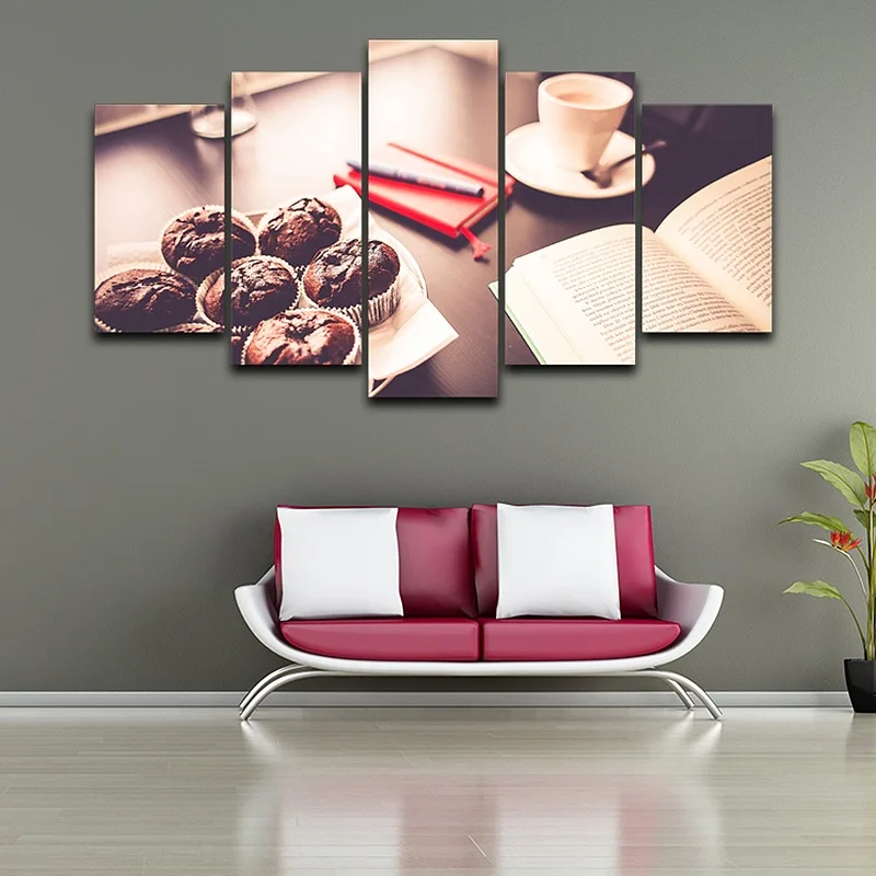 HD печатный рисунок художественный холст с рамкой распылитель время кофе Картина