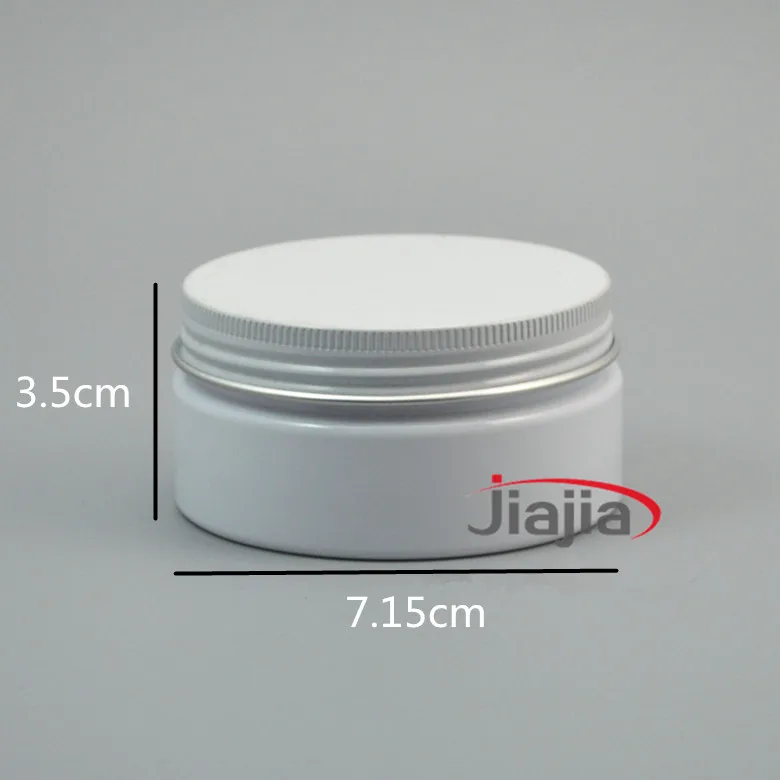 

50pcs white PET Jar,80g Plastic Jar with white golden or pink aluminum cap ,Cosmetic Packaging Personal Care white Container Jar