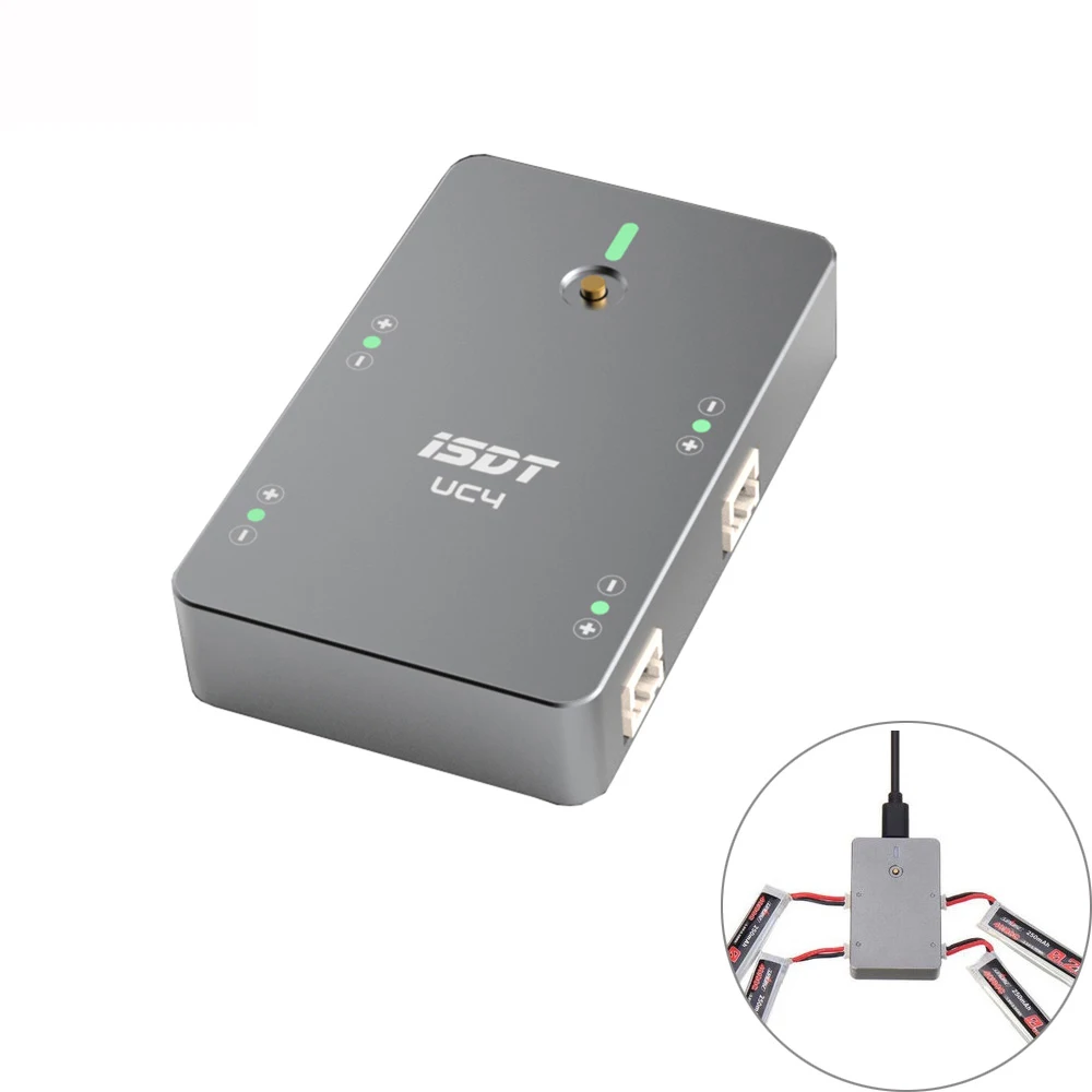 Orignal ISDT UC4 18 Вт 4x1 5 a 1S мини умное зарядное устройство с входом типа C PH2.0 для дрона |
