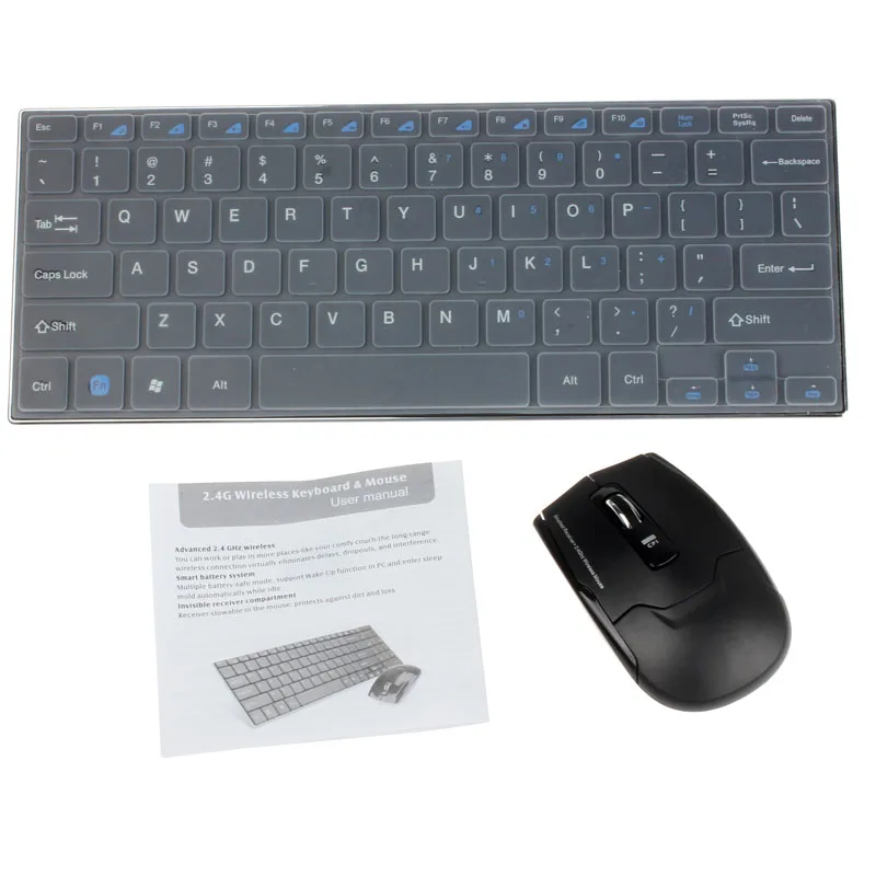 Мини тонкая металлическая беспроводная клавиатура и мышь 2 4 ГГц usb приемник для