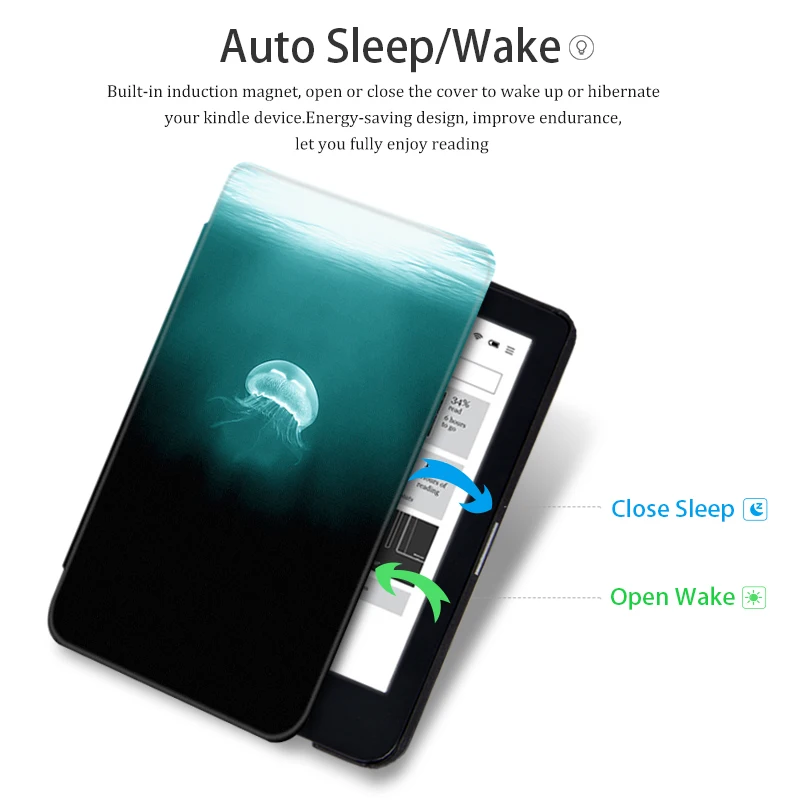 Чехол для электронной книги Kobo Clear HD легкий Магнитный умный защитный чехол с