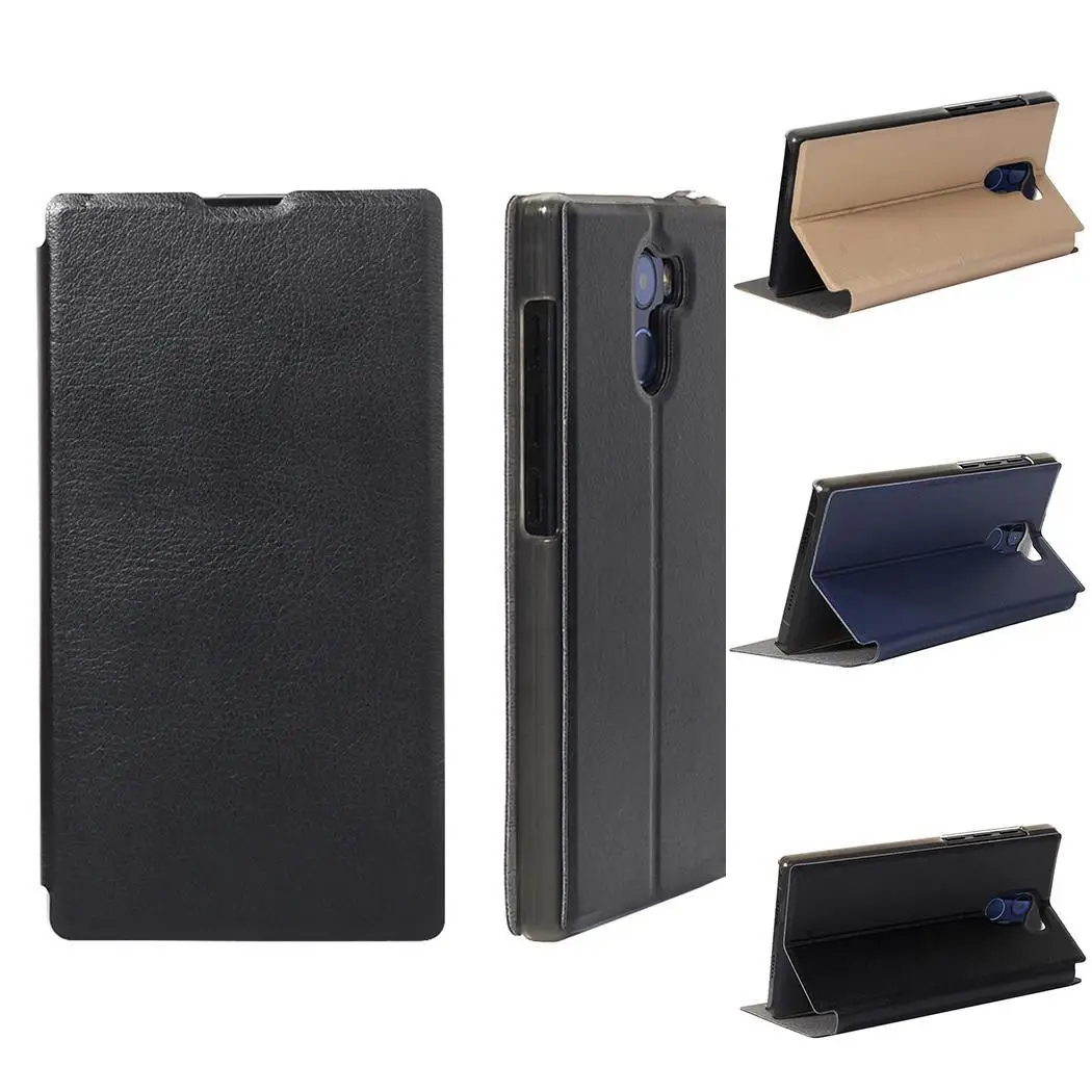 Leather Bracket Cover Scratch Resistance Phone Gold Blue Black For VKworld Mix Case Holder |