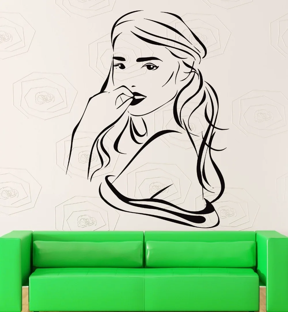 

Wall Sticker Vinyl Decal Sexy Gorgeous Hot Girl Teen Woman Beauty Decor