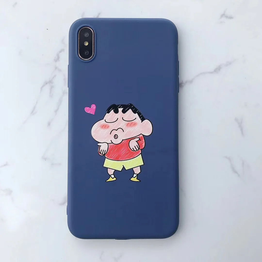 Чехол для телефона с рисунком милого поцелуя Crayon Shin-chan Sister iphone Xs MAX XR X 6 6s 7 8 plus