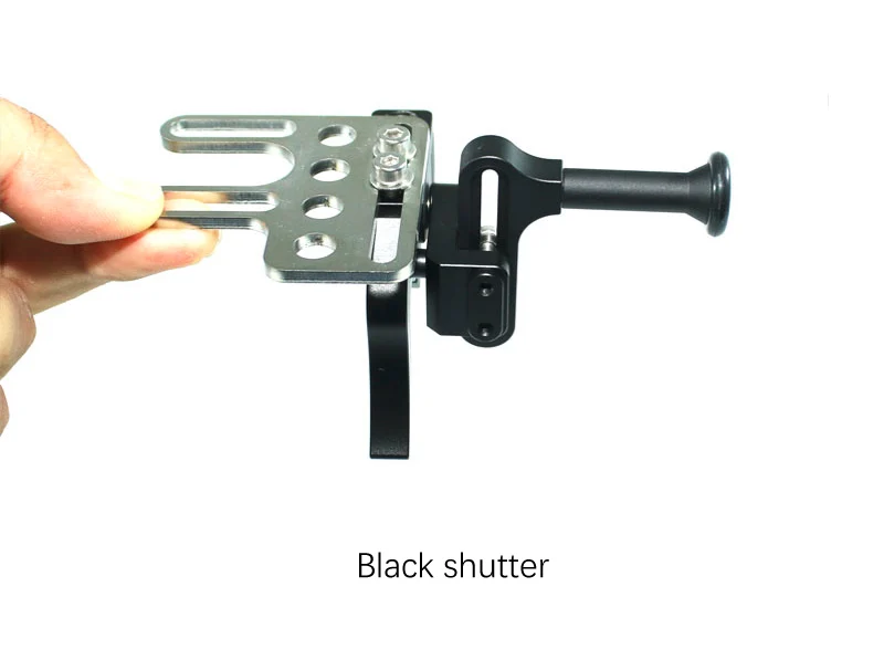 black shutter NiteScuba Дайвинг камера держатель ручка лоток ручка кронштейн спуска затвора для Go Pro TG5 RX100 Nauticam подводная фотография - Цвет: black shutter