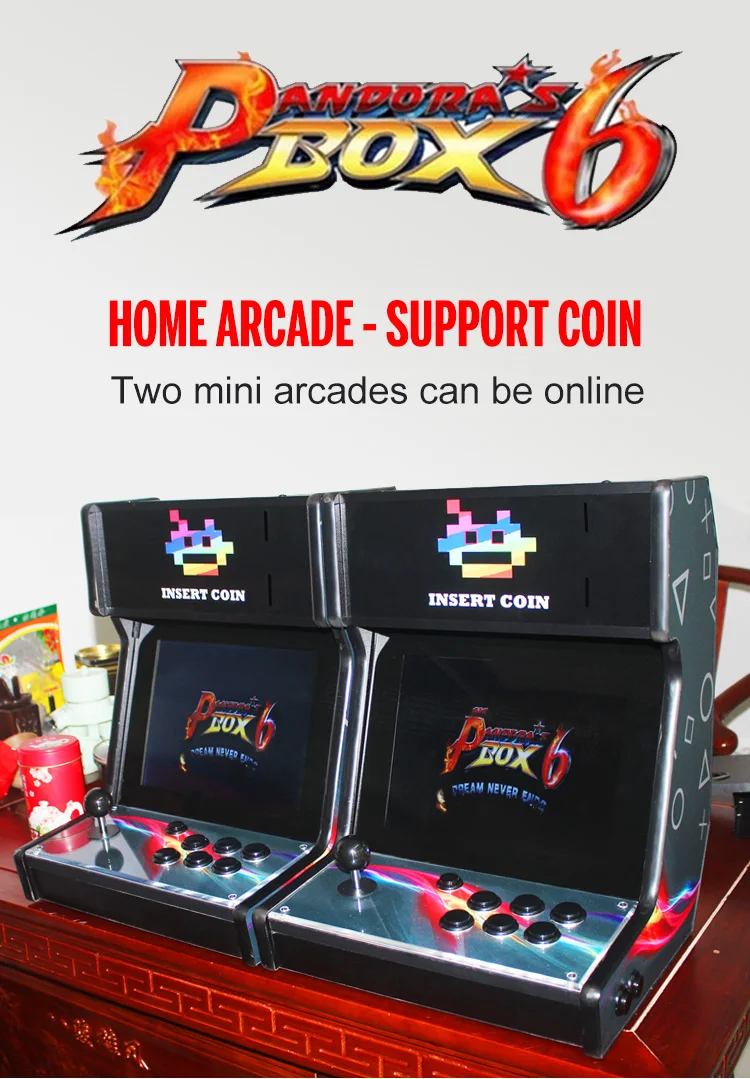 Pandora Box6 мини настольная аркадная с классической Games1300 в 1 PCB/игровой мини-автомат машина играть игра с монетами