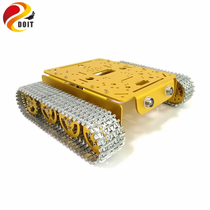 Все металлические гусеничный rc робот гусеничные шасси танка модели Chase caterpillar с