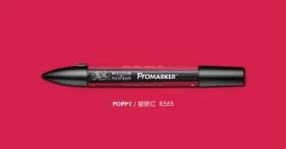 Winsor& Newton ProMarker двойной наконечник графический маркер ручка красные цвета кисти ручки - Цвет: poppy