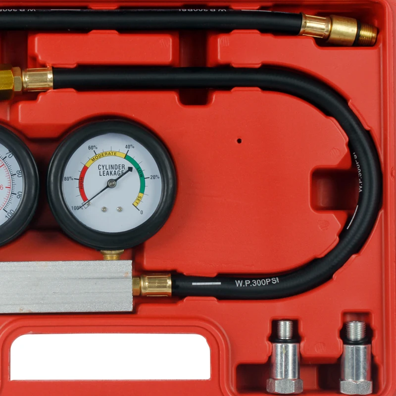 0-100PSI двойной бензиновый газовый двигатель цилиндр компрессор Калибр метр тест давление сжатие тест er утечки диагностический инструмент