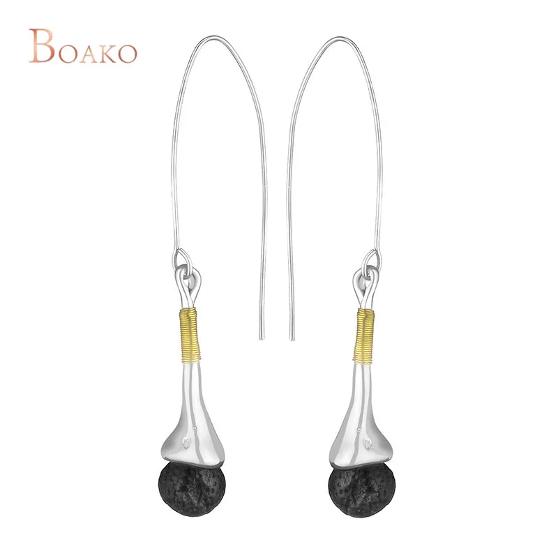 2019 Bohemian Statement Long Tassel Earrings for Women Vintage Black Stone Drop Wedding Party Bridal Fashion Jewelry Z4 | Украшения и