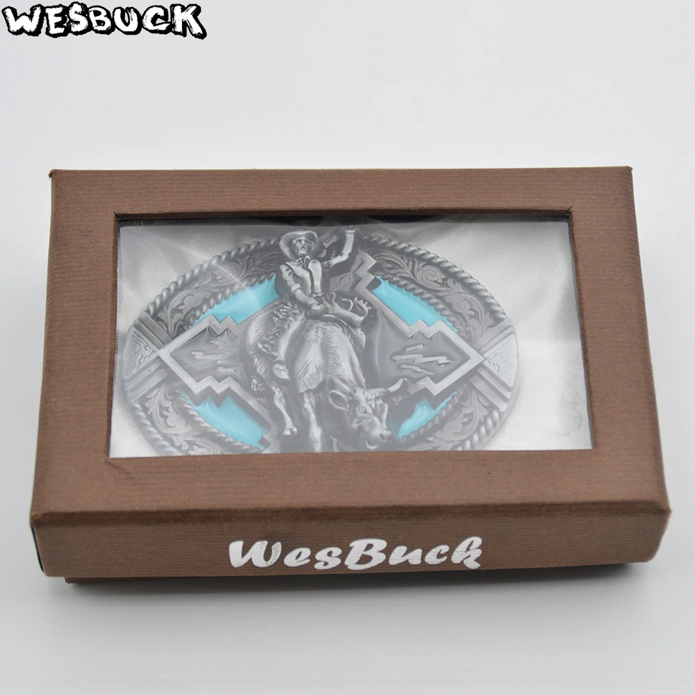 Мужские повседневные кожаные ремни WesBuck ковбойские с металлической пряжкой