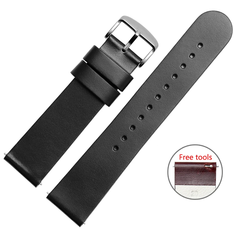 Новый ремешок для часов из натуральной кожи 18 мм 20 22 Samsung Gear S3 S4 sport samrt часы мужчин