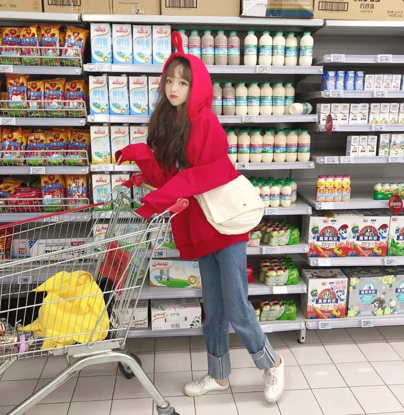 NiceMix/осенние бархатные толстовки в стиле Харадзюку; Женская толстовка; кавайный однотонный пуловер с единорогом; женская одежда; Moletom Feminino