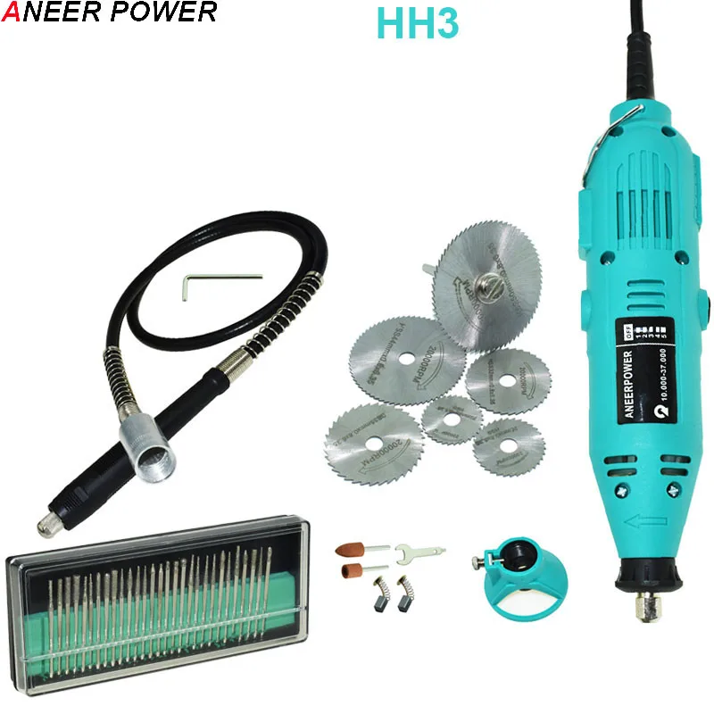 HH3 Стильная Новинка Dremel гравировальная ручка электрическая дрель DIY дрель Электрический Роторный инструмент шлифовальная машина Мини дрель мини-мельница шлифовальный станок 180 Вт - Цвет: HH3