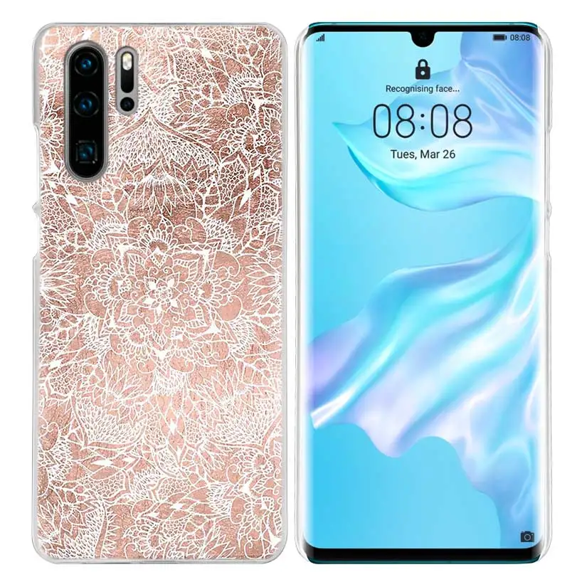 03 С цветочным принтом, мандалой чехол для huawei P20 P30 P Smart Nova 4 3i P10 P9 P8 mate 10 20 lite Pro Mini Жесткий ПК чехол для телефона - Цвет: 03