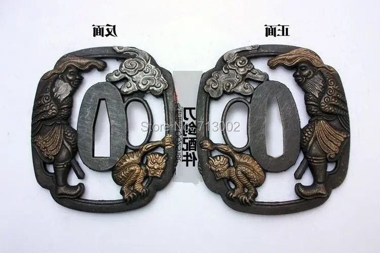 Кованый расплавленный японский самурайский меч kirsite Tsuba для Мусаши