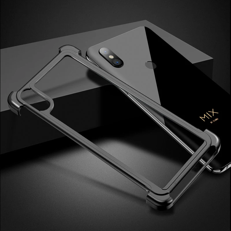 Oatsbasf Алюминиевый металлический бампер чехол для Xiaomi Mi Mix 2 Роскошная подушка безопасности Защита от падения жесткий чехол сумка для Xiaomi Mi Mix 2