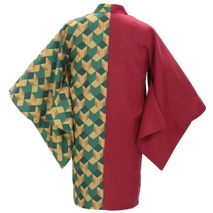 Red Outwear Аниме демон убийца Kimetsu no Yaiba костюмы для косплея Униформа юката верхняя одежда Haori Kamado Tanjirou полный комплект S-2XL - Цвет: Red Outwear