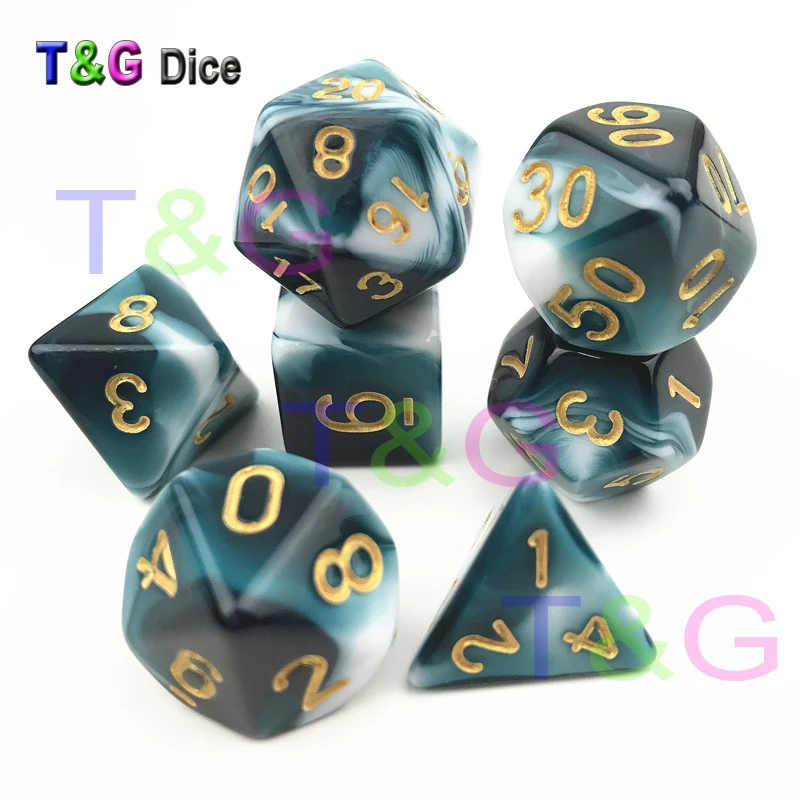T & G Подгонянные 2 набора прозрачных смешанных непрозрачных цветных игральных