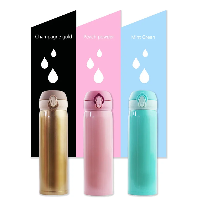 500 мл термоизоляционная бутылка для воды из нержавеющей стали занятий спортом на