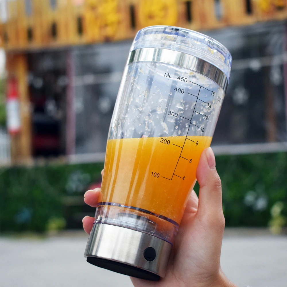 450 мл электрическая протеиновая шейкер с питанием от аккумулятора соковыжималка