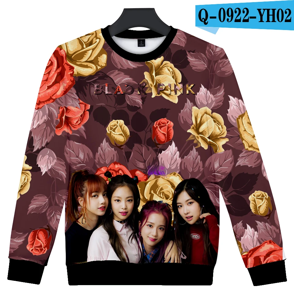 LUCKYFRIDAYF 3D BlackPink монолитным Толстовка Для женщин Для мужчин длинные рукава уличной Корея черный, розовый Autmn Костюмы - Цвет: E