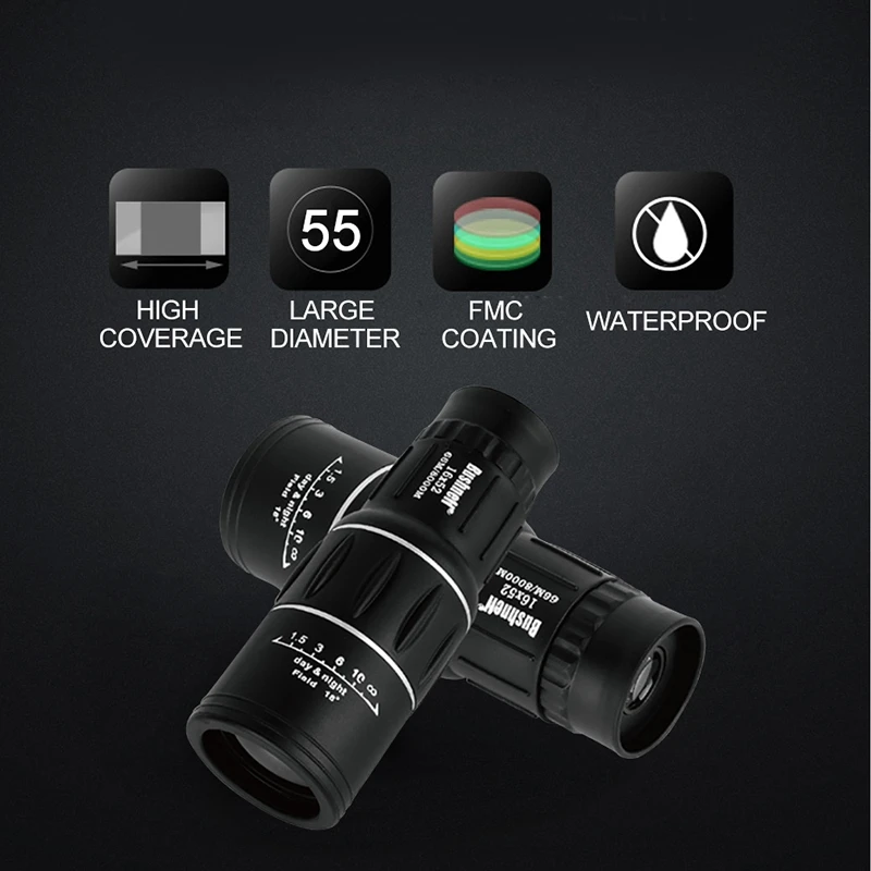 SUNCORE Monocular Day And Night Vision 16x52 Zoom Outdoor Travelling Hunting Camping binoculars | Инструменты