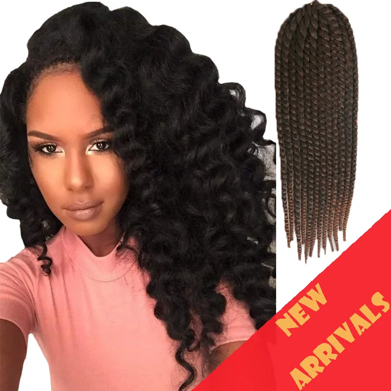 Коробка Косы Волосы 75G12 &quot-24&quot Grey12strands Гавана Мамбо Твист Нота Сенегальский