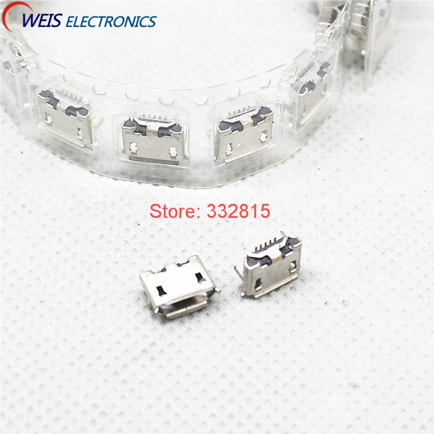 100 шт. Женский Разъем Micro USB 5 контактов|reel reel|l connectorreel types |