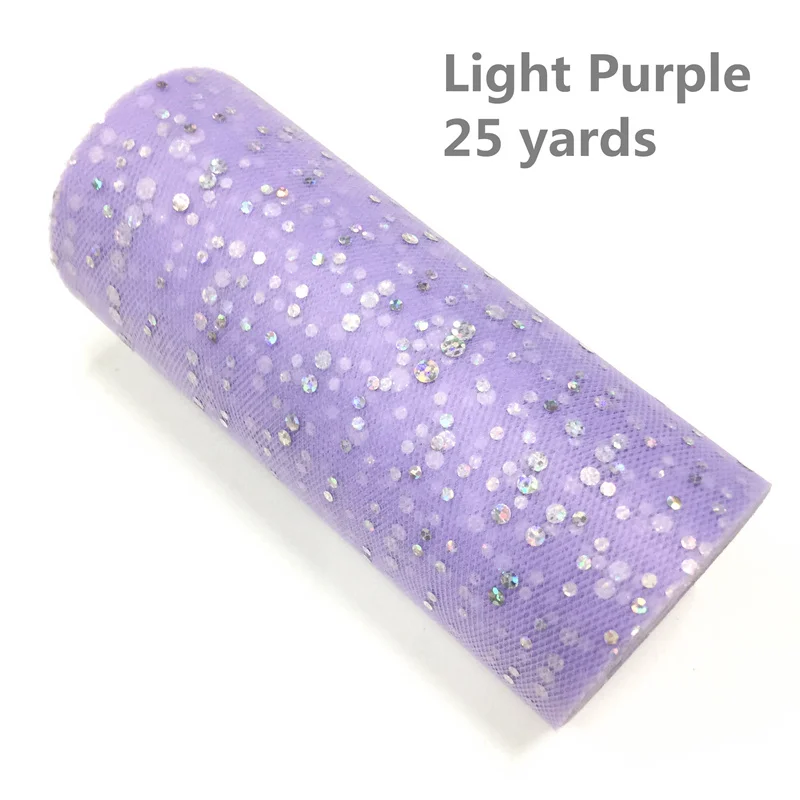 light purple Лидер продаж, блестящая сетка, кружевная ткань, 15 см* 22 м, Блестящий тюль, рулон для юбки-пачки, сделай сам, свадебная отделка органзы, товары для дня рождения - Цвет: light purple