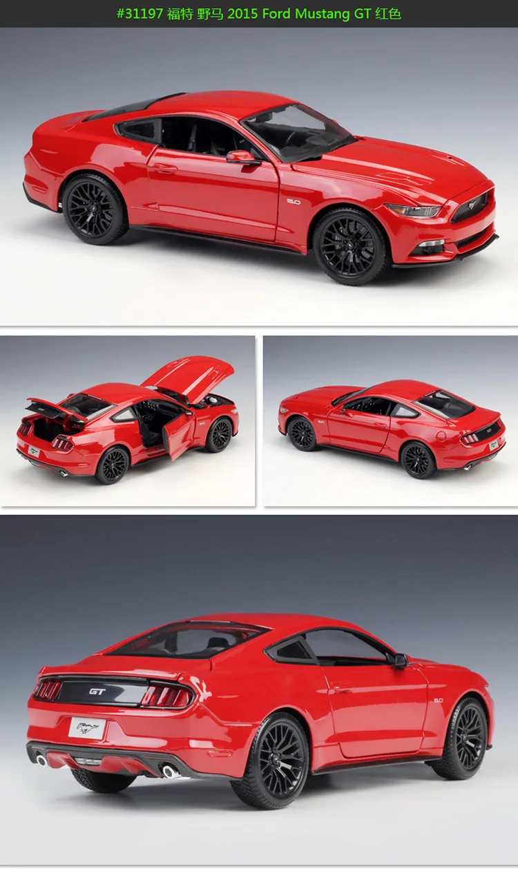 1:18 Maisto Ford Mustang GT матовый черный/оранжевый/желтый/синий/красный литой модельный автомобиль