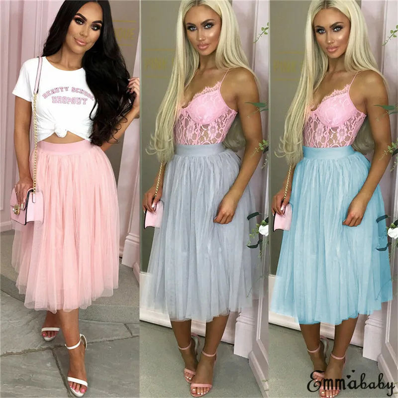 Женская плиссированная юбка Eleghant с высокой талией однотонные тюлевые юбки пачки