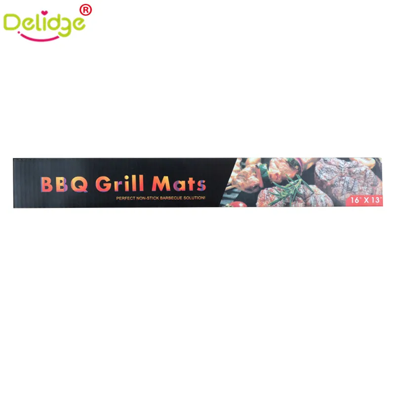2 шт./лот Волокна Тефлона БАРБЕКЮ Мат Многоразовые Антипригарным Гриль мат Лист