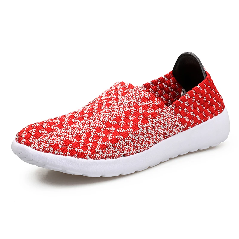 Женская летняя повседневная обувь Плоская дышащая Обувь для мам Женские лоферы