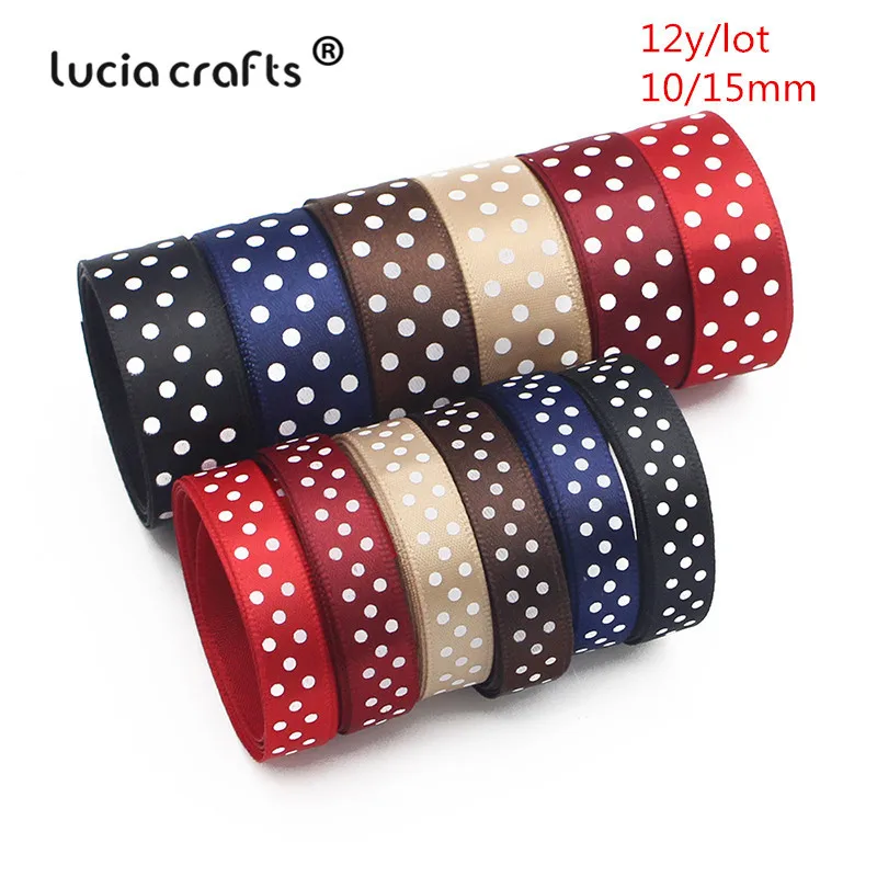 Lucia crafts мульти смешанные печатные корсажные атласные ленты DIY Швейные банты для волос подарочная упаковка Рождественский ленточный аксессуар S0101