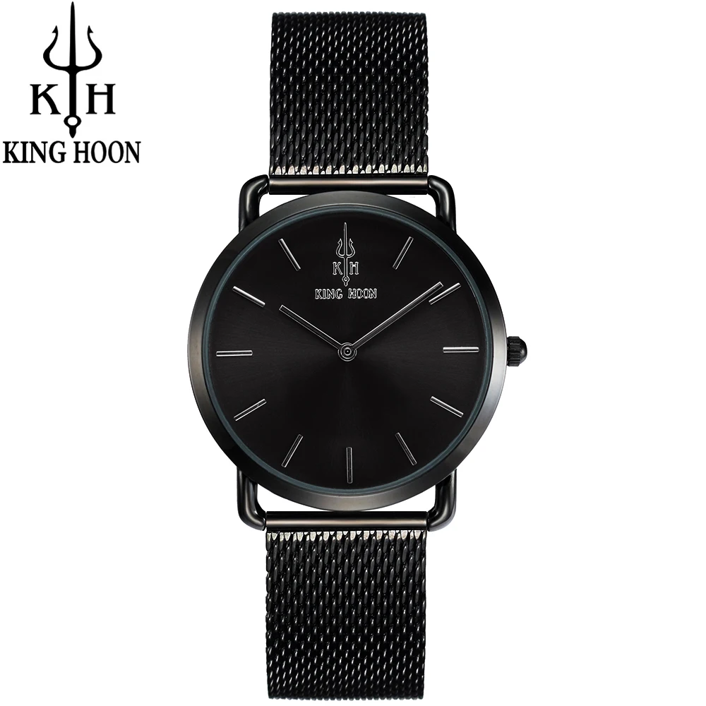 KING HOON брендовые роскошные золотые женские часы Стальные кварцевые с розовым