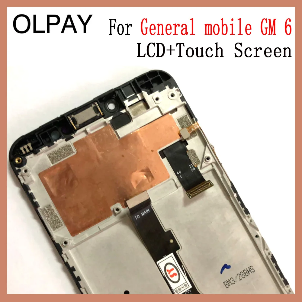 OLPAY 5," для общего мобильного GM 6 GM6 ЖК-дисплей и сенсорный экран стекло в сборе с рамкой телефона