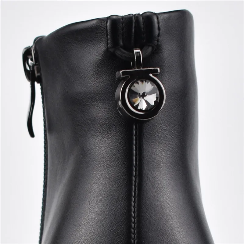 Odetina/Классические ботильоны с острым носком сезон осень-зима офисные женские