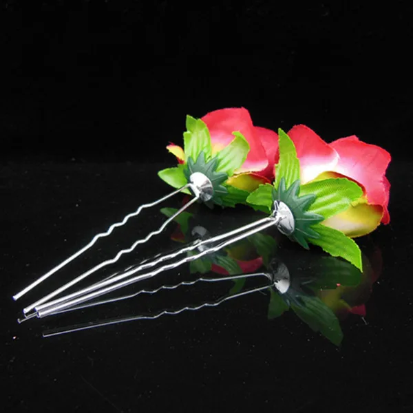 100 pcs High Quality Artificial Rose Flower Hair Clips Pins Wedding Party Woman Fascinator | Украшения и аксессуары